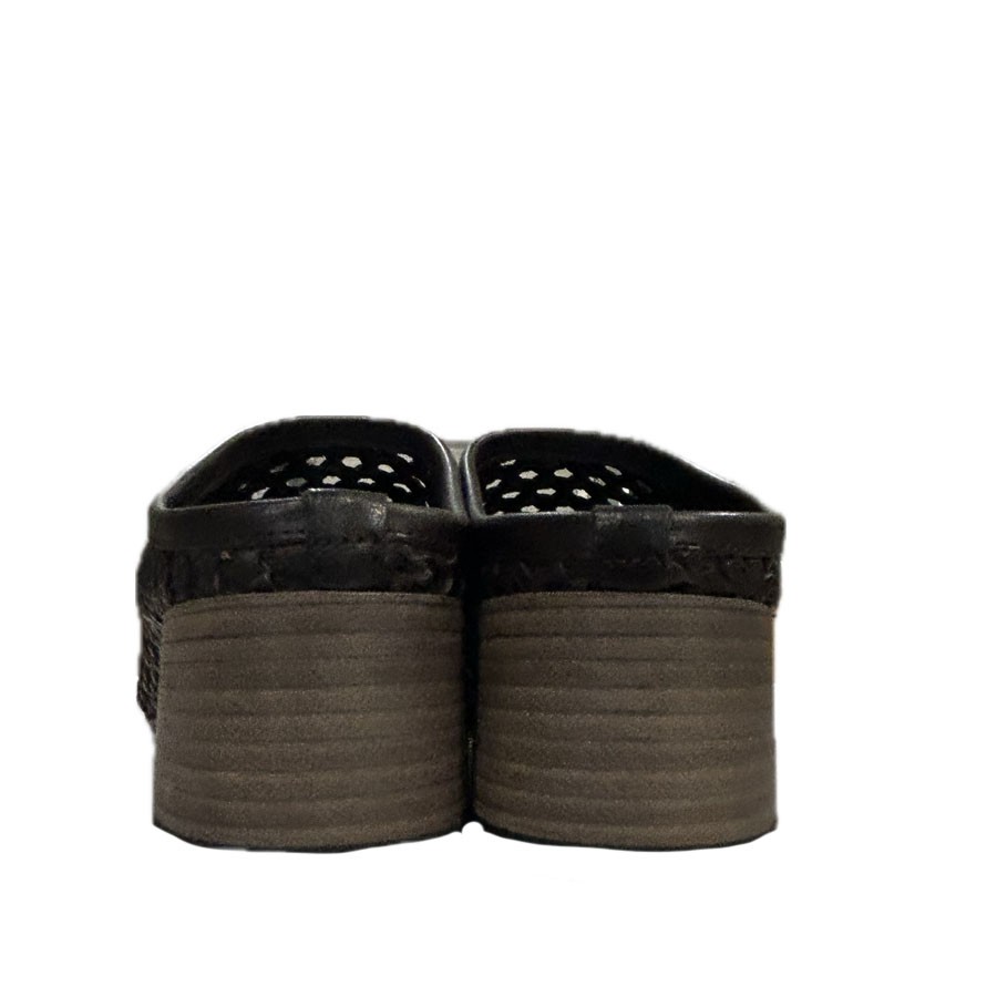 PANTANETTI women's perforated shoe in burnished braided leather