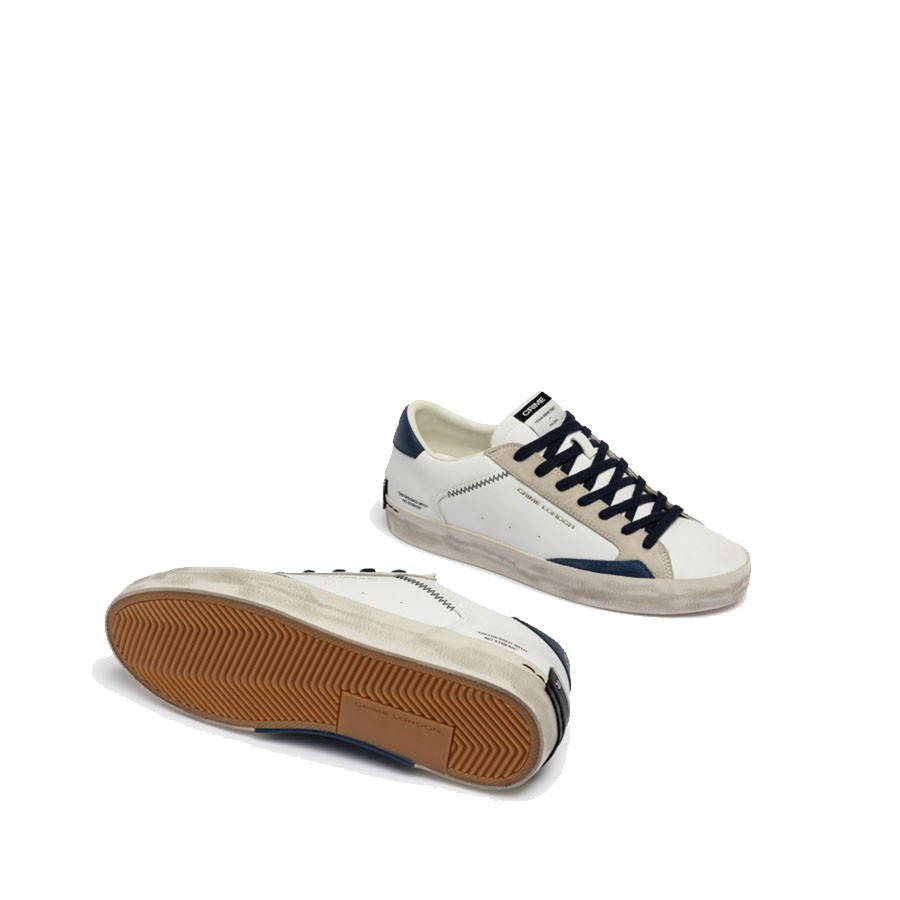 Crime London sneakers uomo DISTRESSED NAVY BLUE