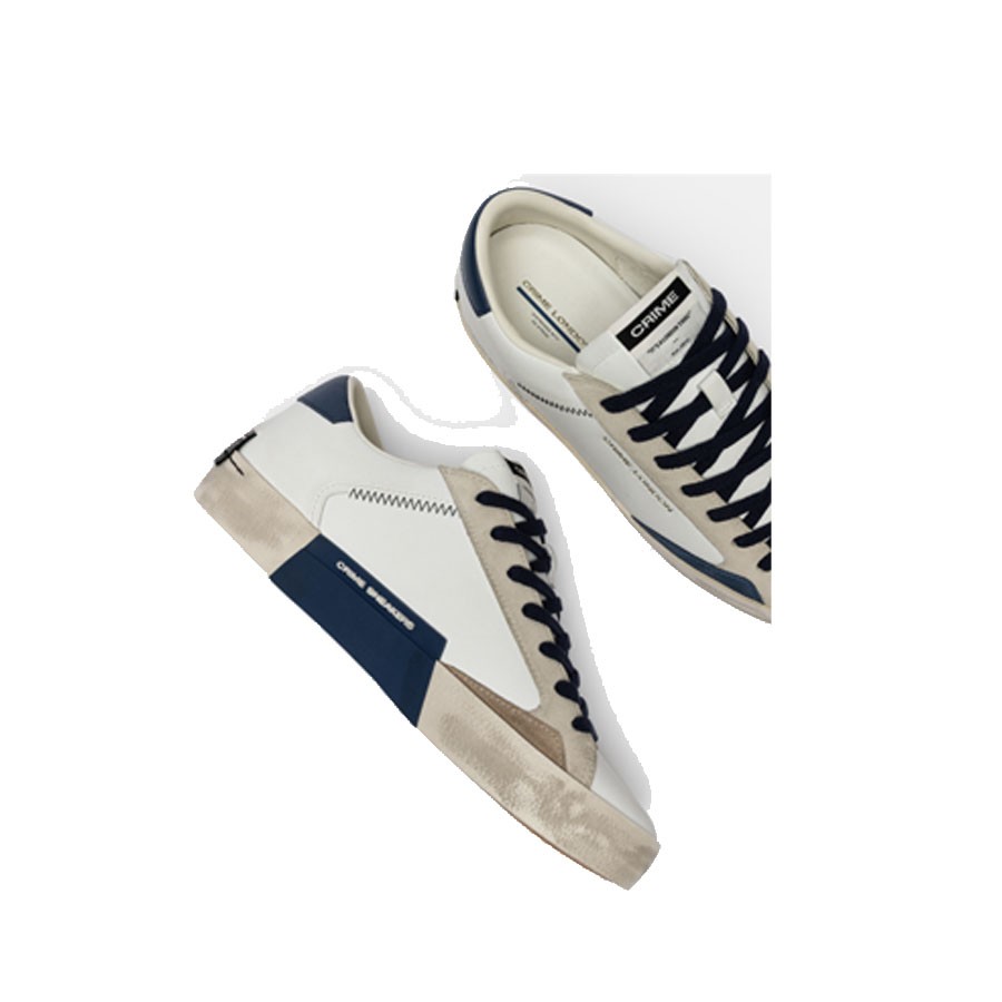 Crime London sneakers uomo DISTRESSED NAVY BLUE