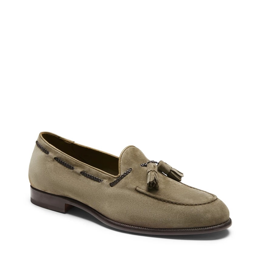 FRATELLI ROSSETTI mocassino BRERA  in camoscio muschio