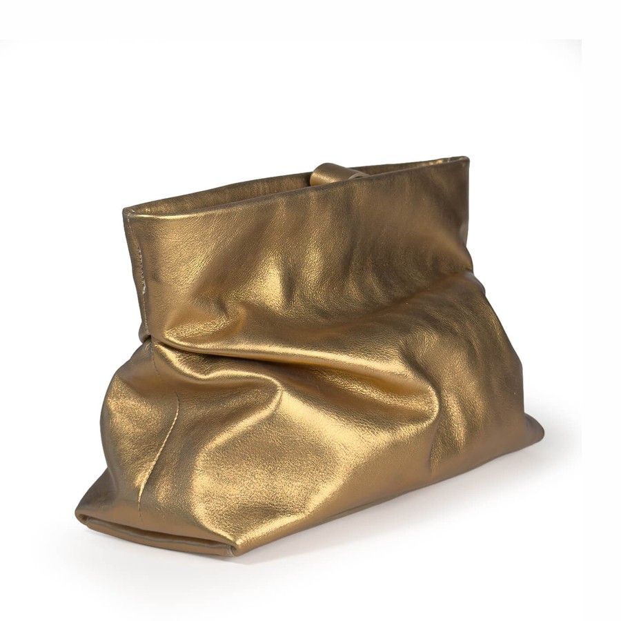 Vic Matiè Clutch Gisele Soft pelle bronzo