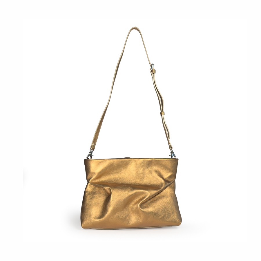 Vic Matiè Clutch Gisele Soft pelle bronzo