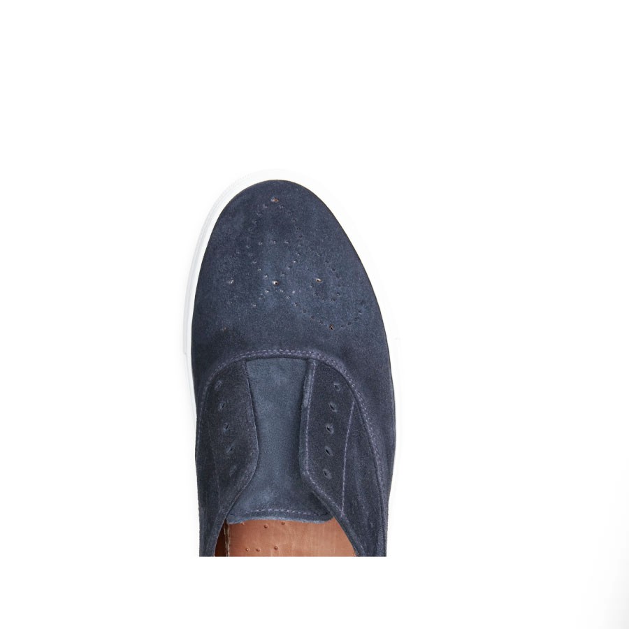 FRATELLI ROSSETTI hobo sport in suede blu oceano