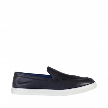 FRATELLI ROSSETTI mocassino Yacht  in pelle cervo blu navy