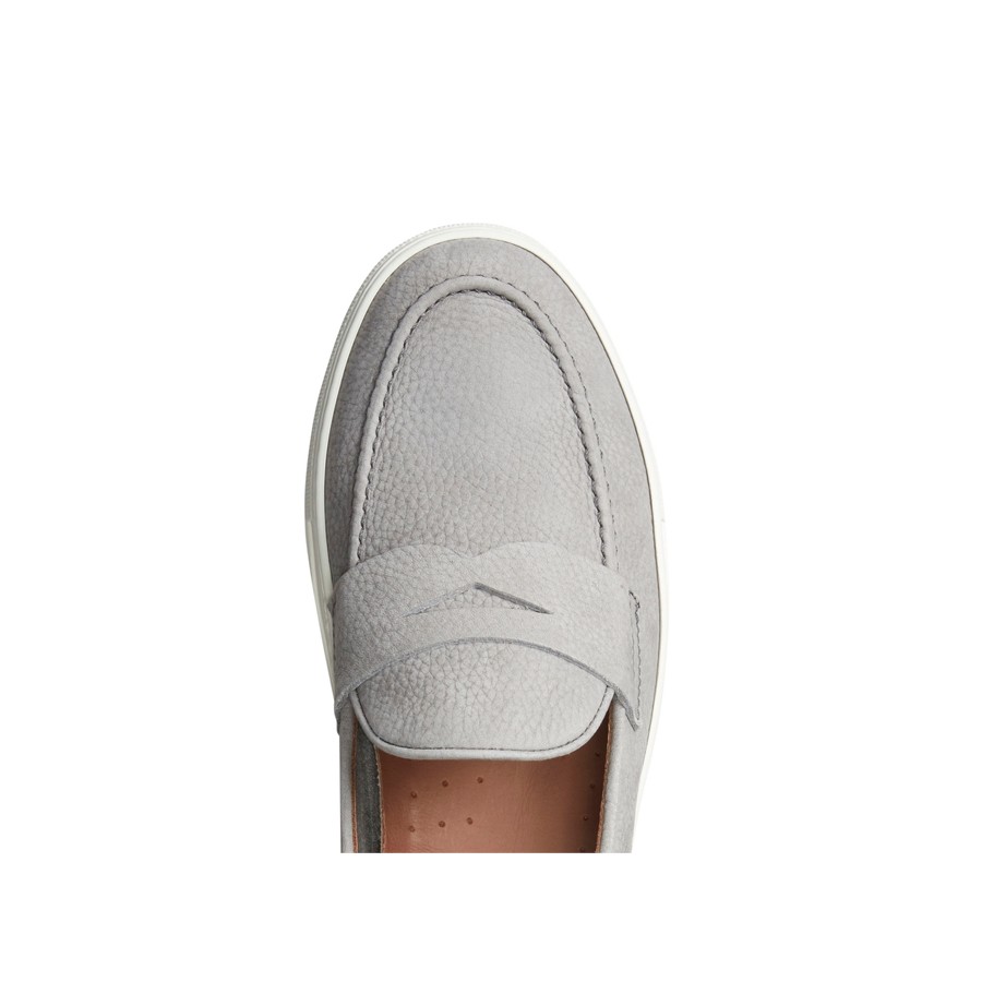 Fratelli ROSSETTI Grey leather hobo sport moccasin