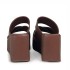 Vic Matiè mule sandal wedge sandal K10 Block ebony leather bands