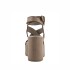 Mou sandal Raffia platform lace up Nut Brown