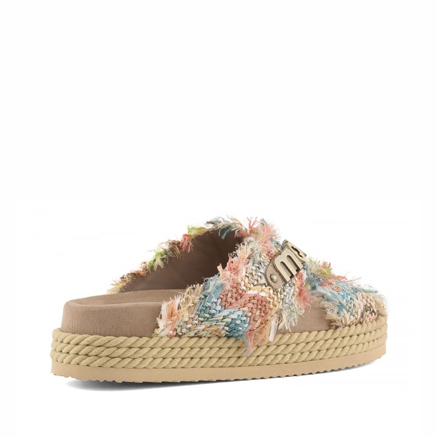 Mou Criss-cross sandal multicolor raffia Primavera
