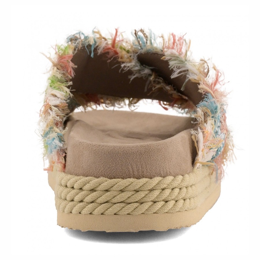 Mou Criss-cross multicolor raffia sandal Primavera