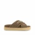 Mou Criss-cross sandal metal stitching Nut Brown Pink Sand