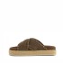 Mou Criss-cross sandal metal stitching Nut Brown Pink Sand
