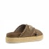 Mou Criss-cross sandal metal stitching Nut Brown Pink Sand