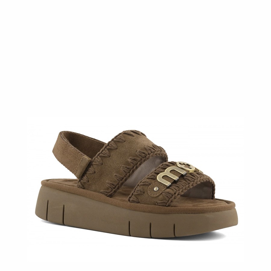 Mou Bounce sandal monochrome Nut Brown Pink Sand