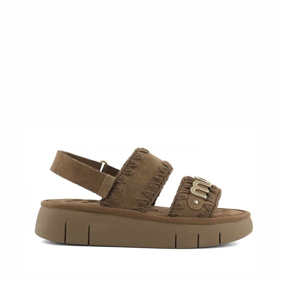 Mou Bounce sandal monochrome Nut Brown Pink Sand