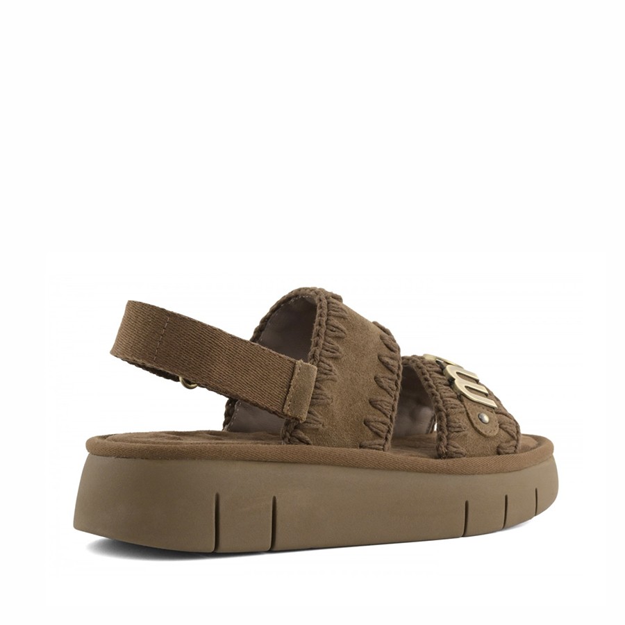 Mou Bounce sandal monochrome Nut Brown Pink Sand