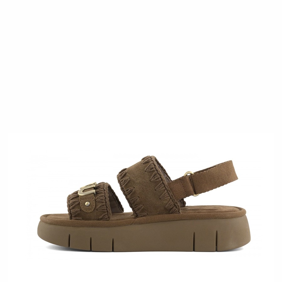Mou Bounce sandal monochrome Nut Brown Pink Sand