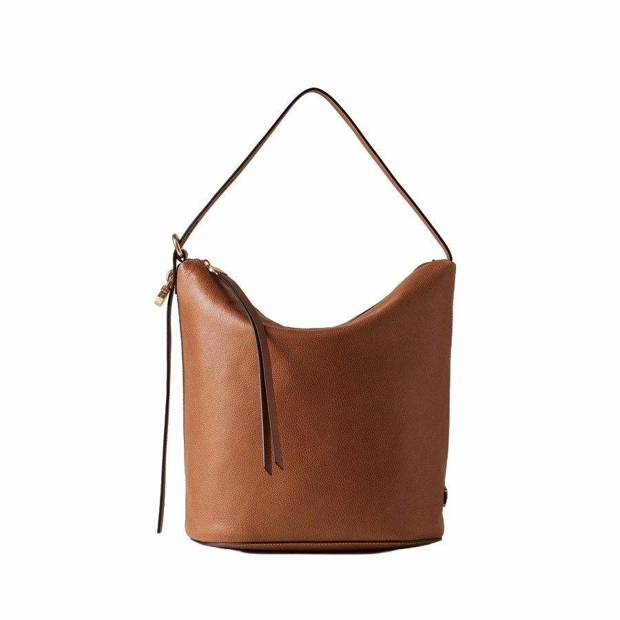 Borbonese medium bucket bag Prive leather Radica