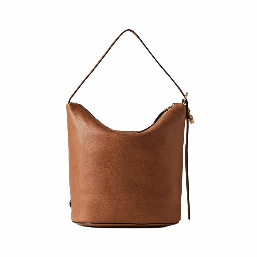 Borbonese medium bucket bag Prive leather Radica