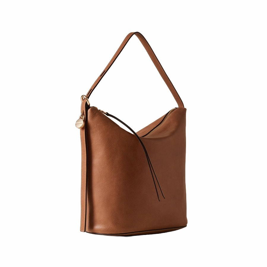 Borbonese medium bucket bag Prive leather Radica