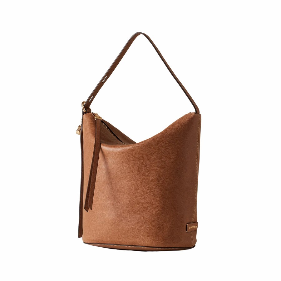 Borbonese medium bucket bag Prive leather Radica