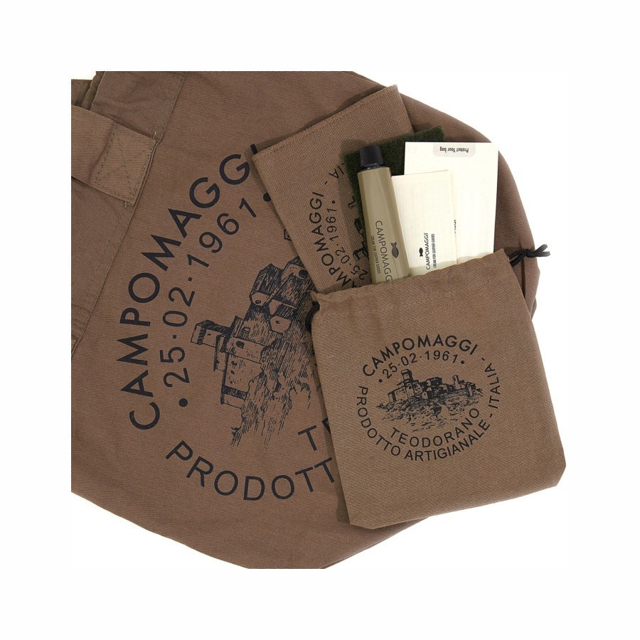 Campomaggi borsa monospalla large Carla intreccio pelle moro