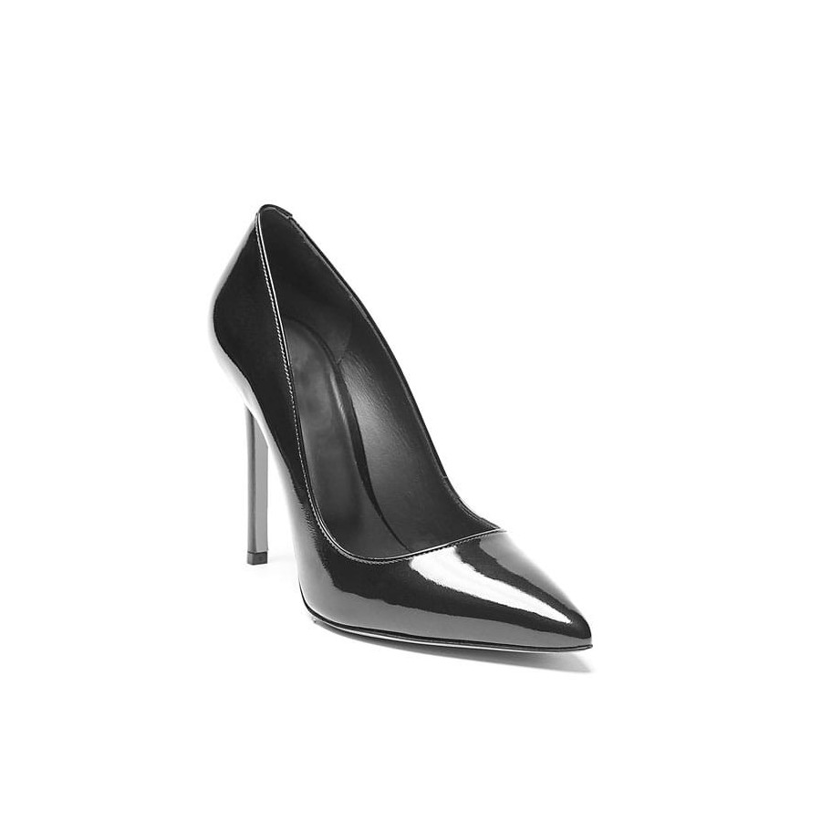 Rago collection decolte Pump donna tacco 100 pelle vernice nero mod z04