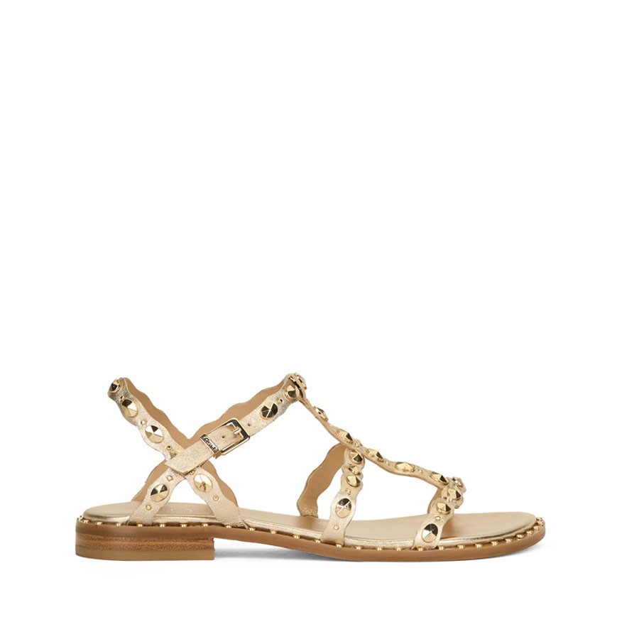 Ash PLUS Women's Sandal Bands Studs Platinum/Gold