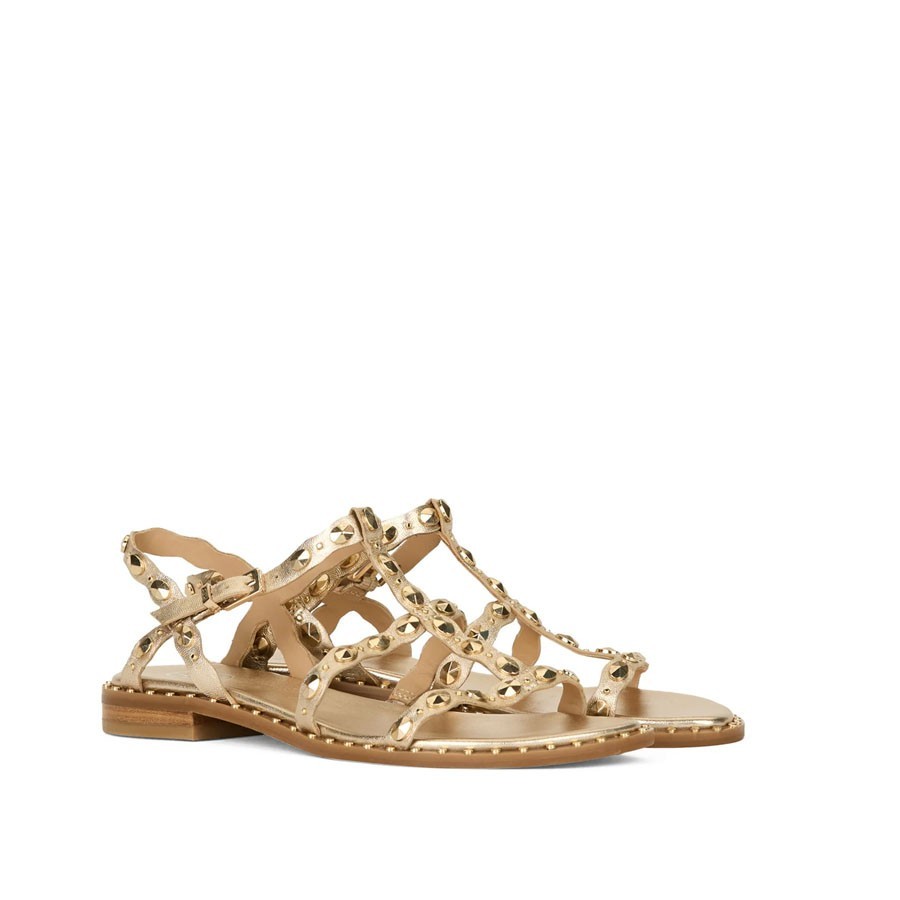 Ash PLUS Sandalo donna fasce Borchie platino/oro