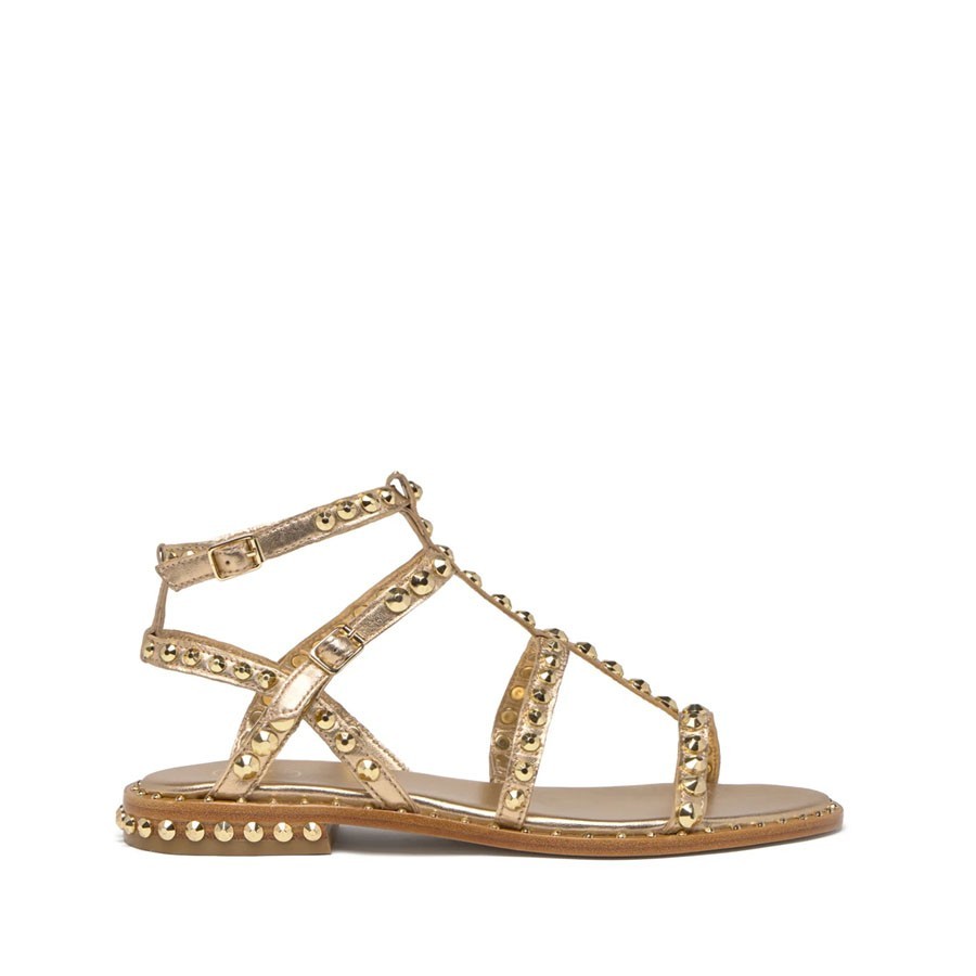 Ash PRECIOUSWomen's Sandal Bands Studs Platinum/Gold