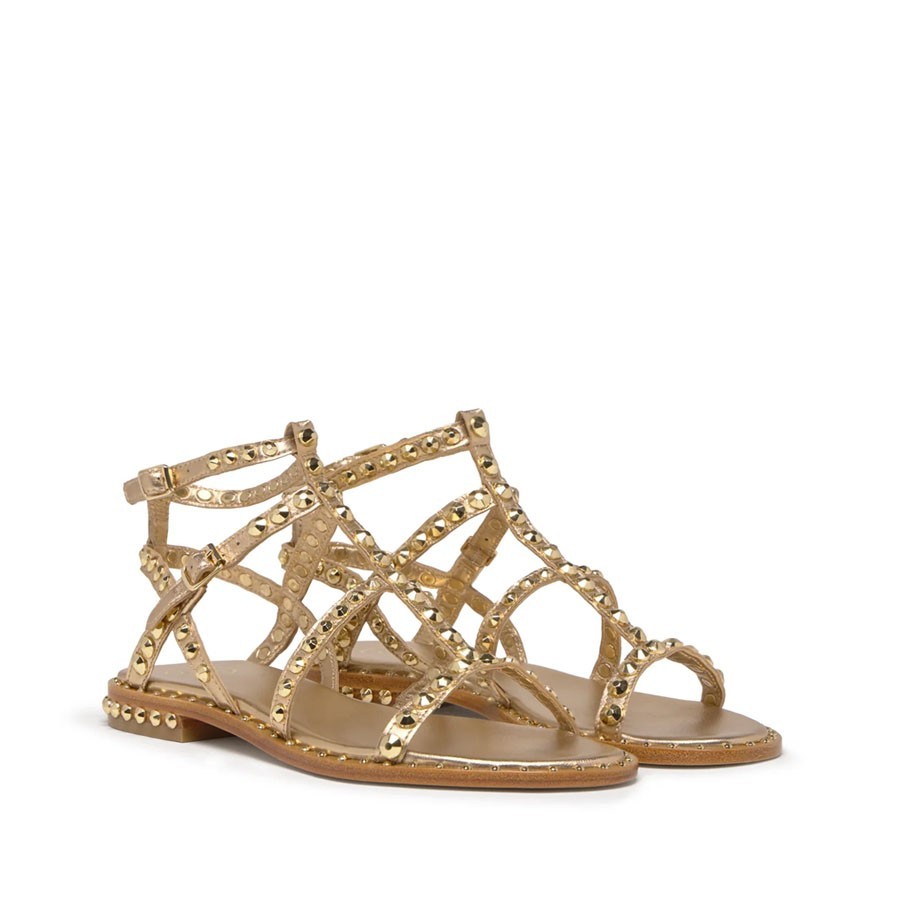 Ash PRECIOUSWomen's Sandal Bands Studs Platinum/Gold