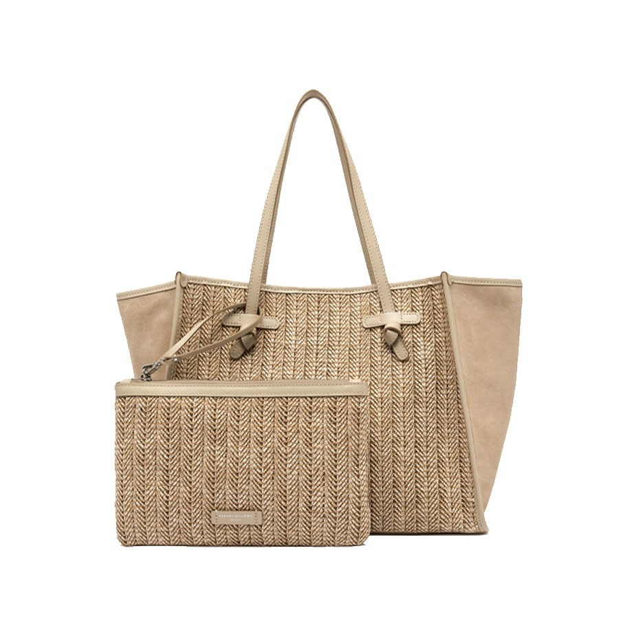 Gianni Chiarini MARCELLA Raffia Shoulder Bag