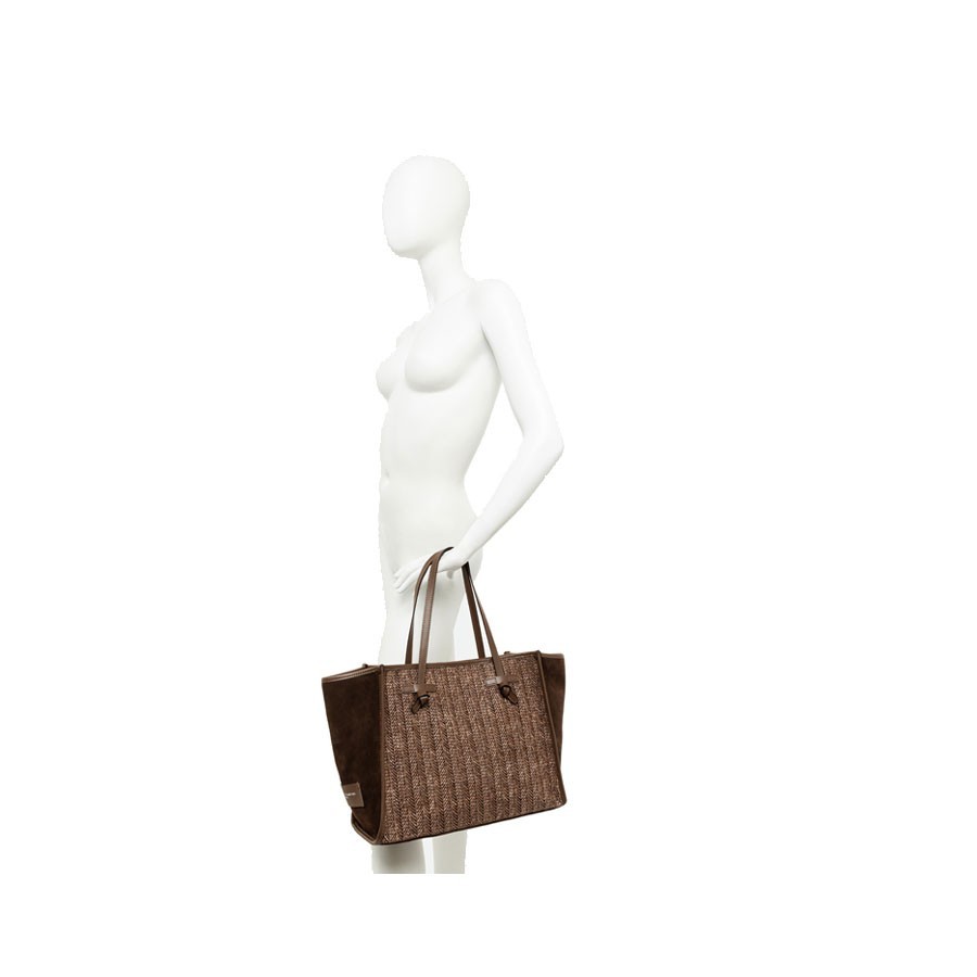 Gianni Chiarini MARCELLA Raffia Shoulder Bag