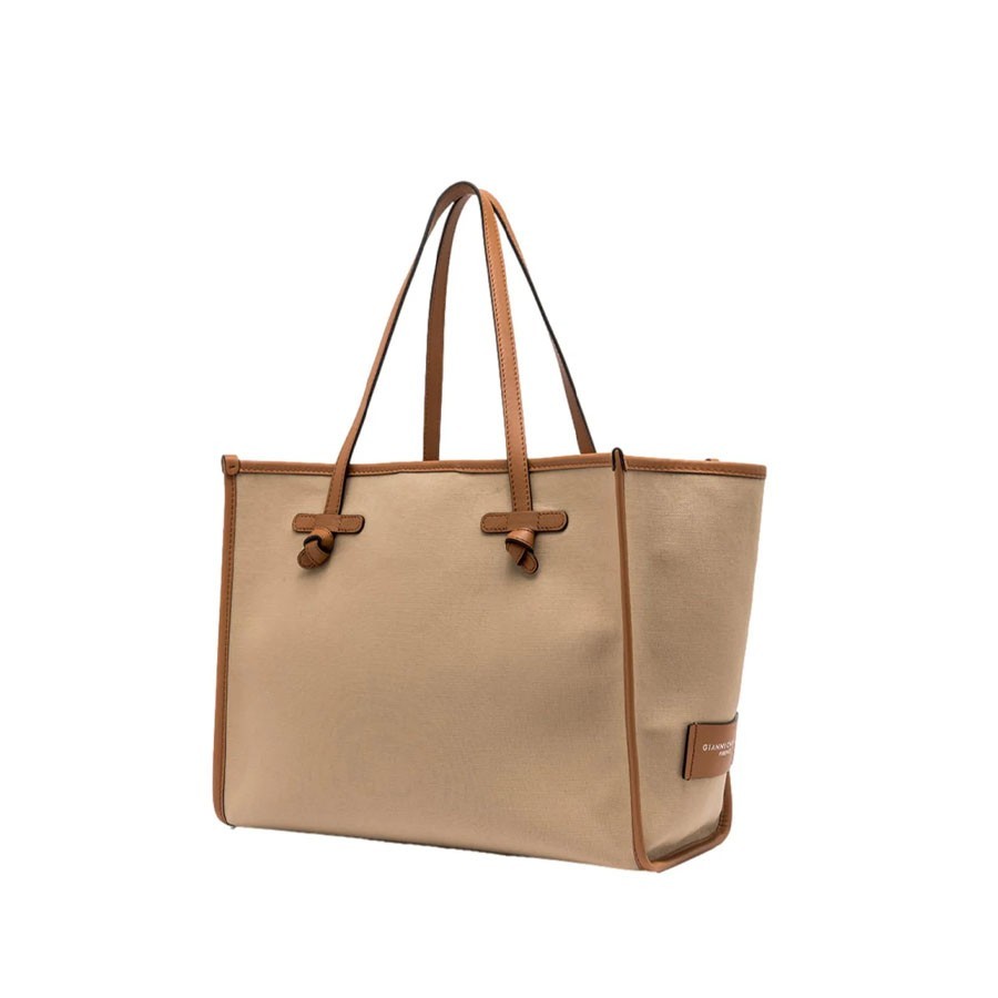 Gianni chiarini Borsa a spalla MARCELLA in tessuto corda-cuoio-caramel