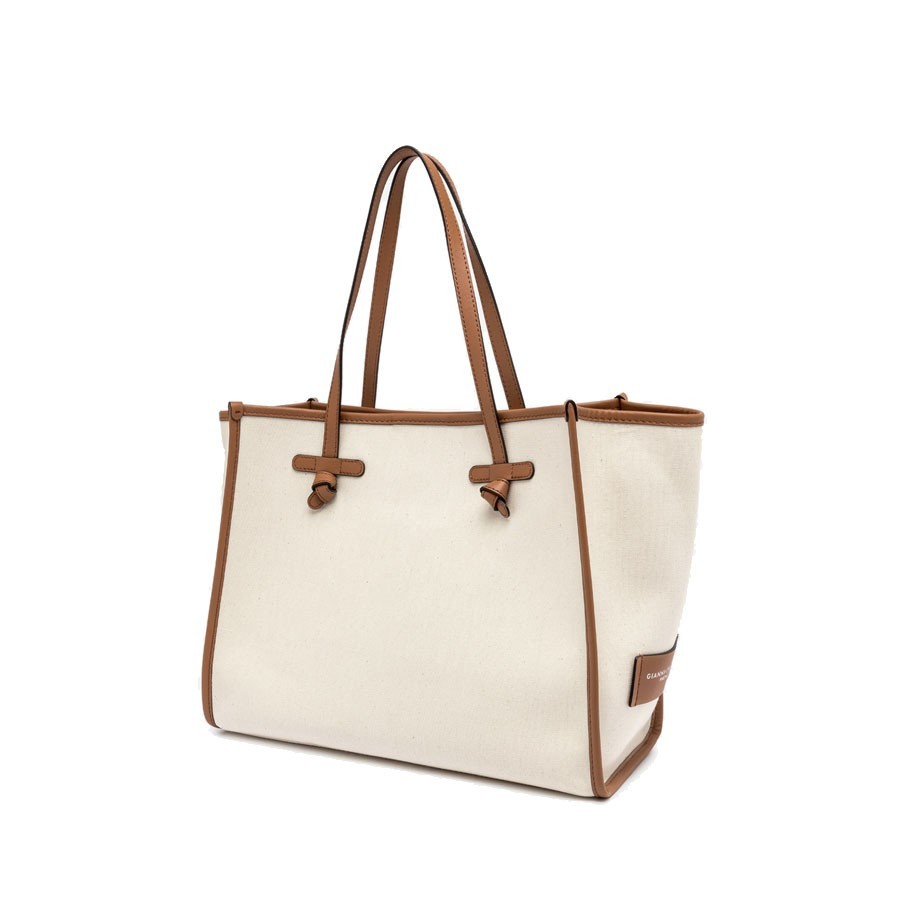 Gianni Chiarini MARCELLA shoulder bag in cream-rope-caramel fabric