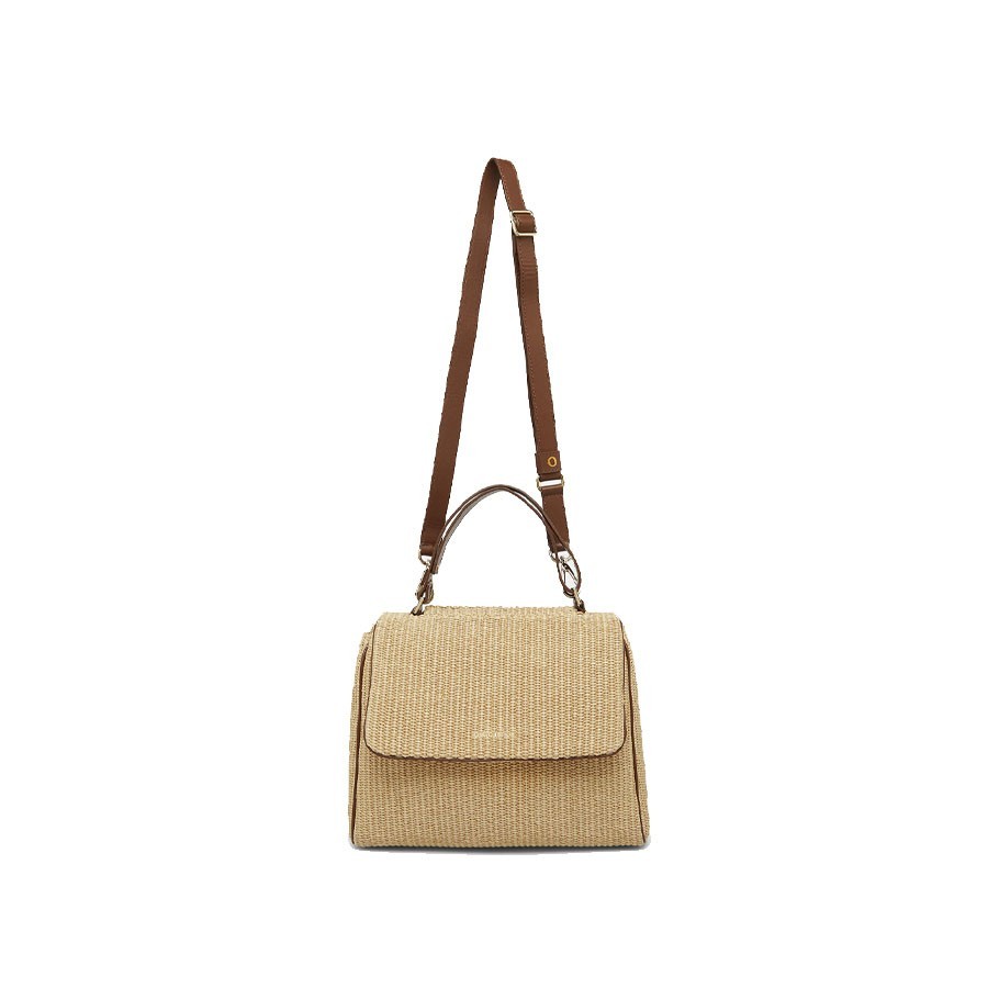 ORCIANI Sveva medium raffia bag with shoulder strap