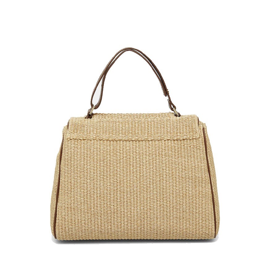 ORCIANI Sveva medium raffia bag with shoulder strap