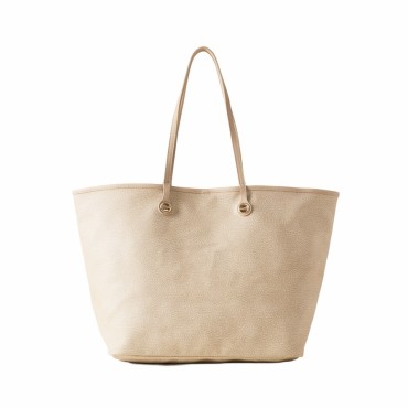 Borbonese borsa shopping large Flight Tela rivestita Op sabbia
