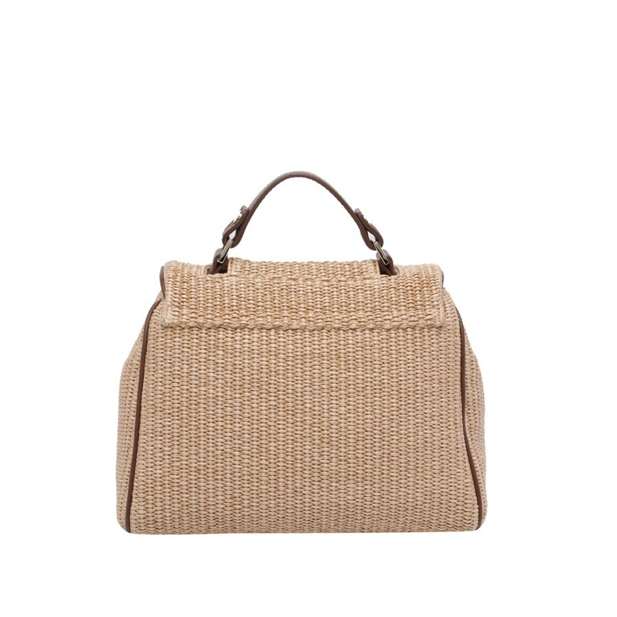 ORCIANI Borsa sveva small in raphia con tracolla