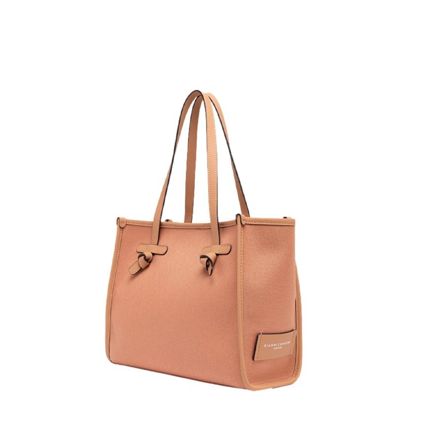 Gianni chiarini MARCELLA medium shoulder bag in blush-panna-clay fabric