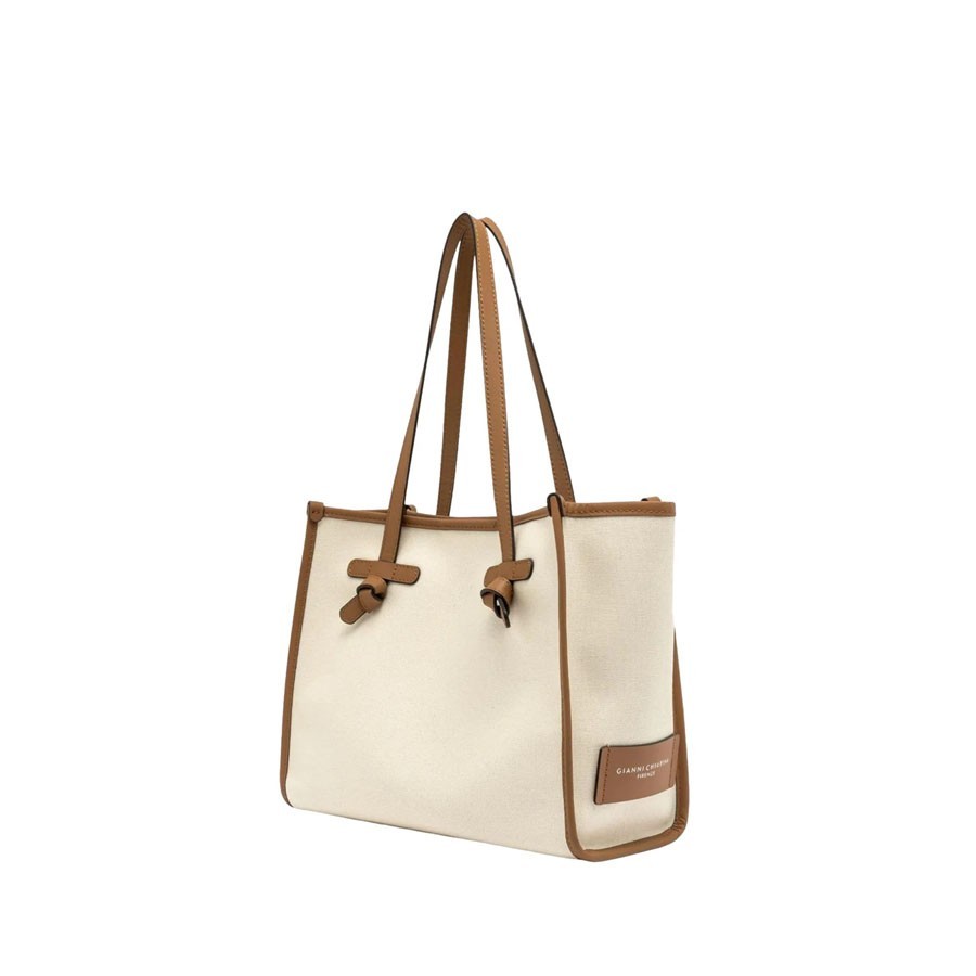 Gianni chiarini Borsa a spalla MARCELLA  media in tessuto  blush-panna-clay