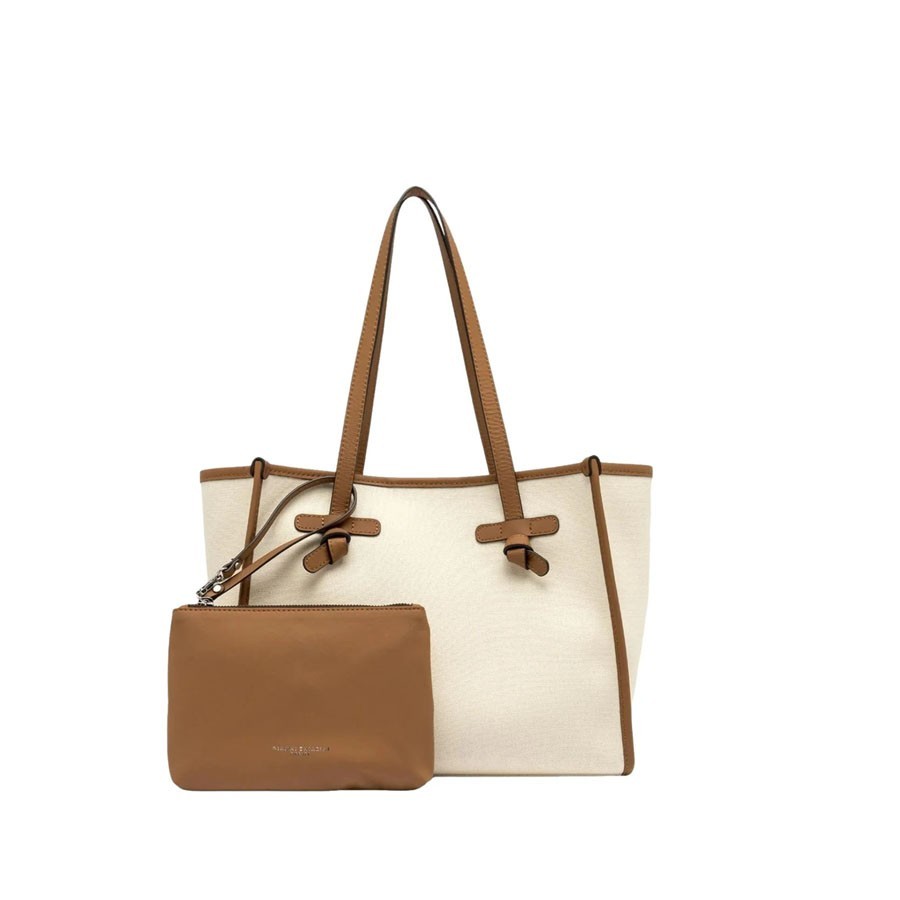 Gianni chiarini Borsa a spalla MARCELLA  media in tessuto  blush-panna-clay