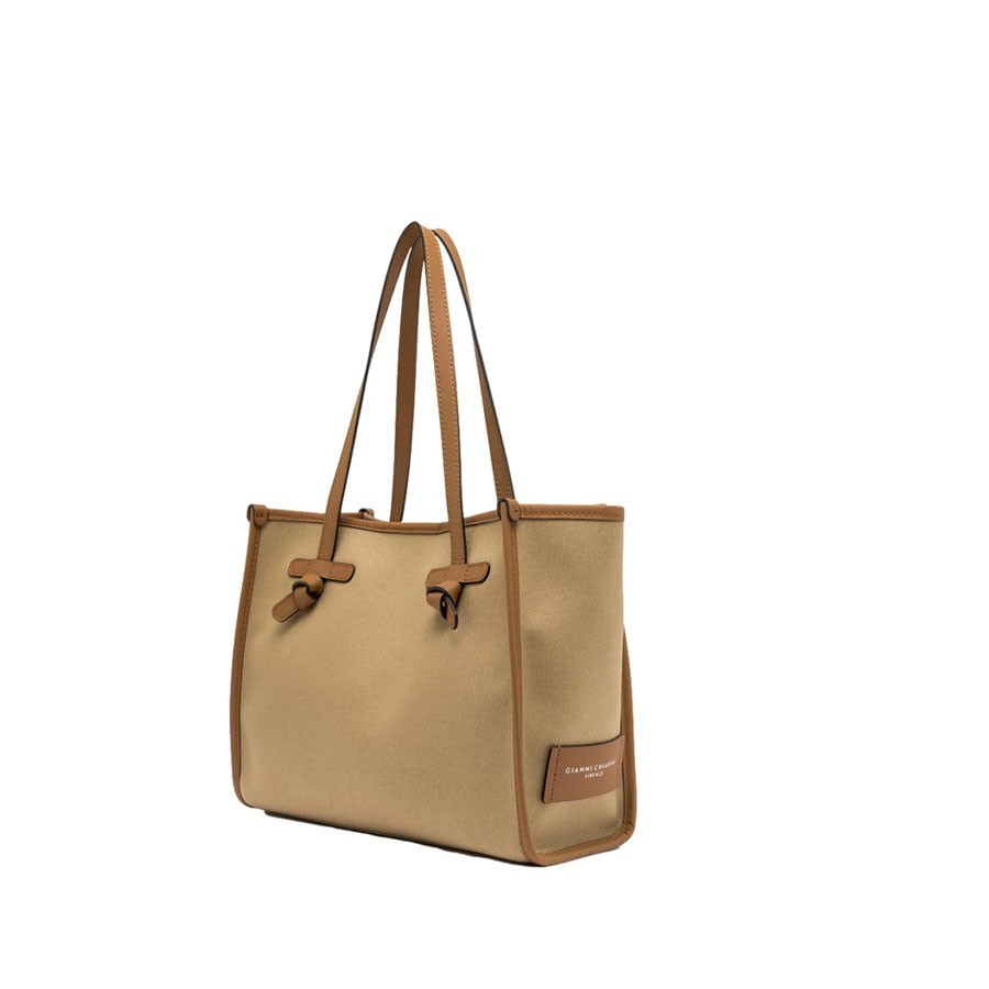 Gianni chiarini MARCELLA medium shoulder bag in blush-panna-clay fabric