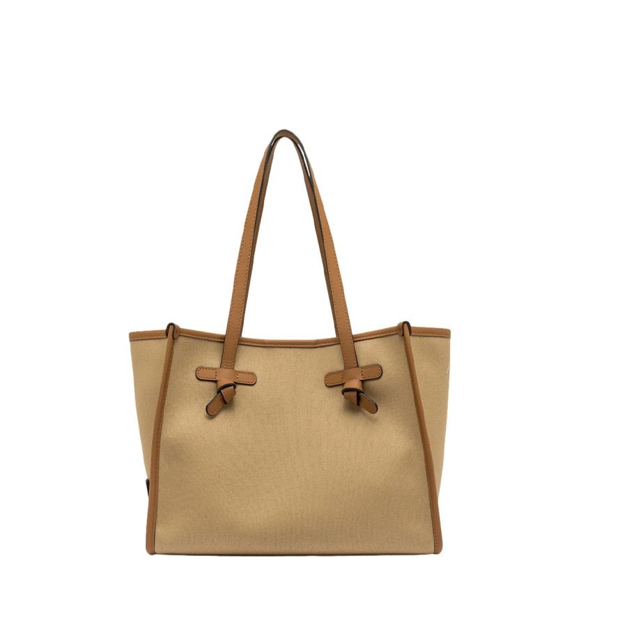 Gianni chiarini Borsa a spalla MARCELLA  media in tessuto corda-cuoio-caramel