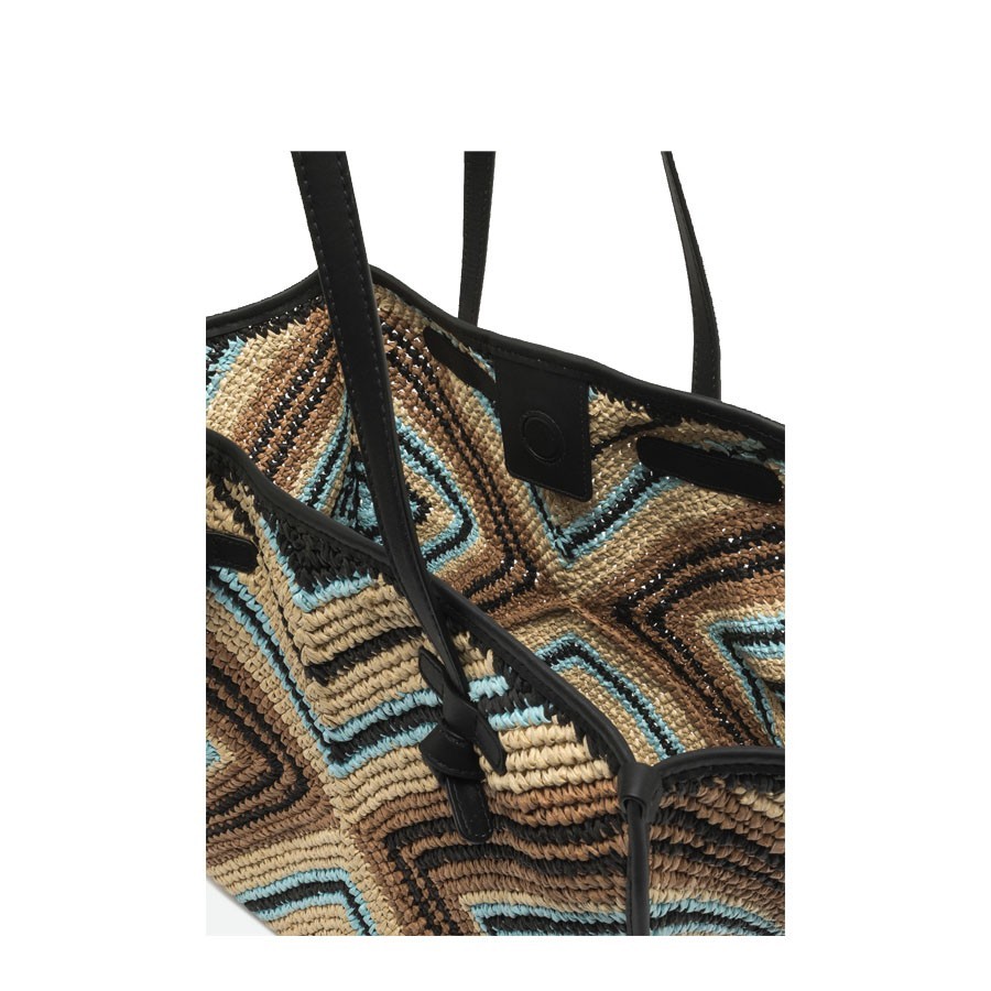 Gianni chiarini Borsa a spalla MARCELLA  in raffia var. nero