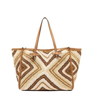 Gianni chiarini Borsa a spalla MARCELLA  in raffia var. cuoio
