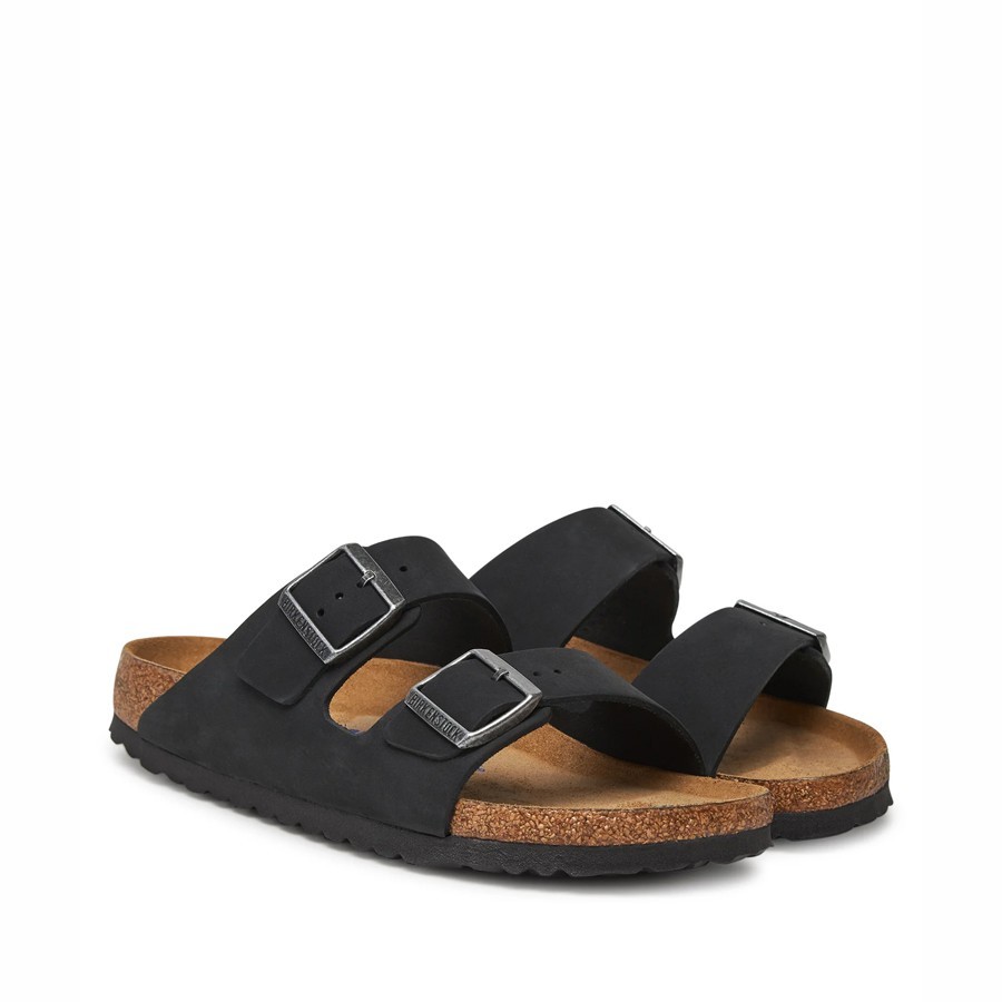 Birkenstock sandalo donna Arizona SFB slides nero