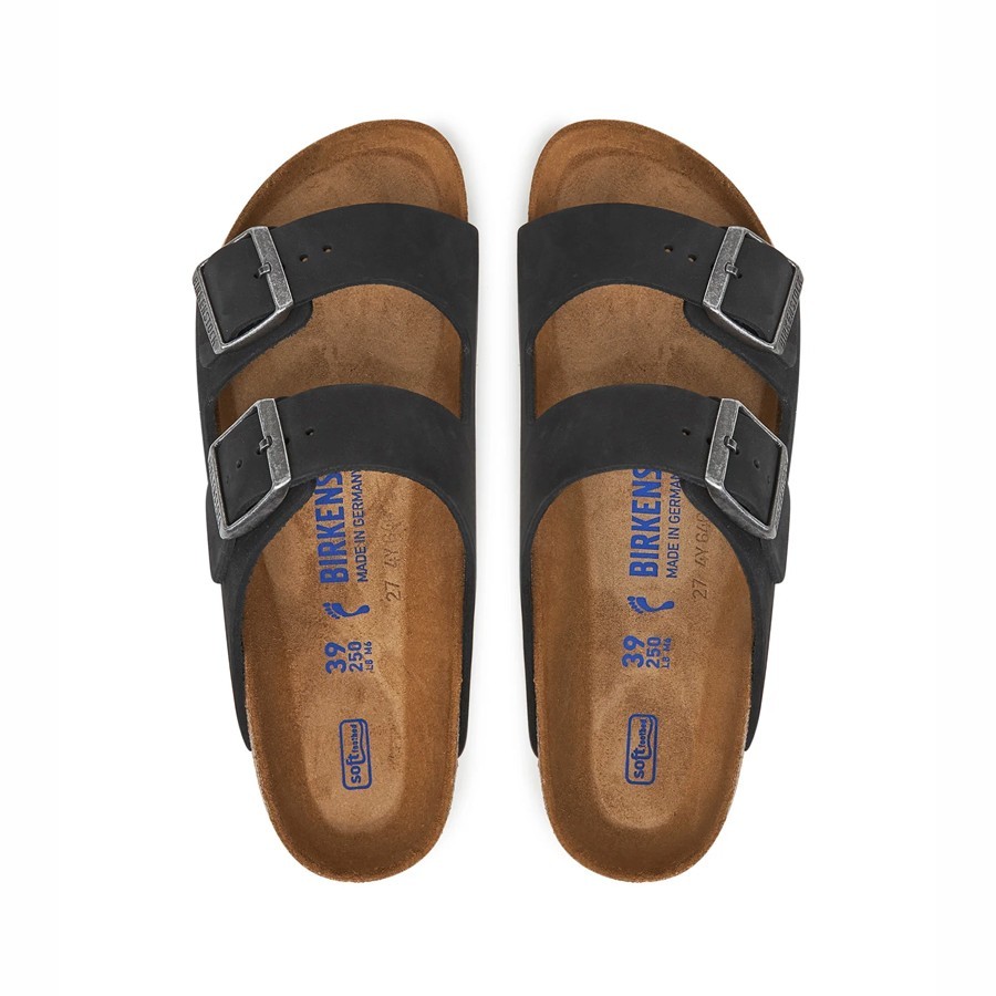 Birkenstock sandalo donna Arizona SFB slides nero