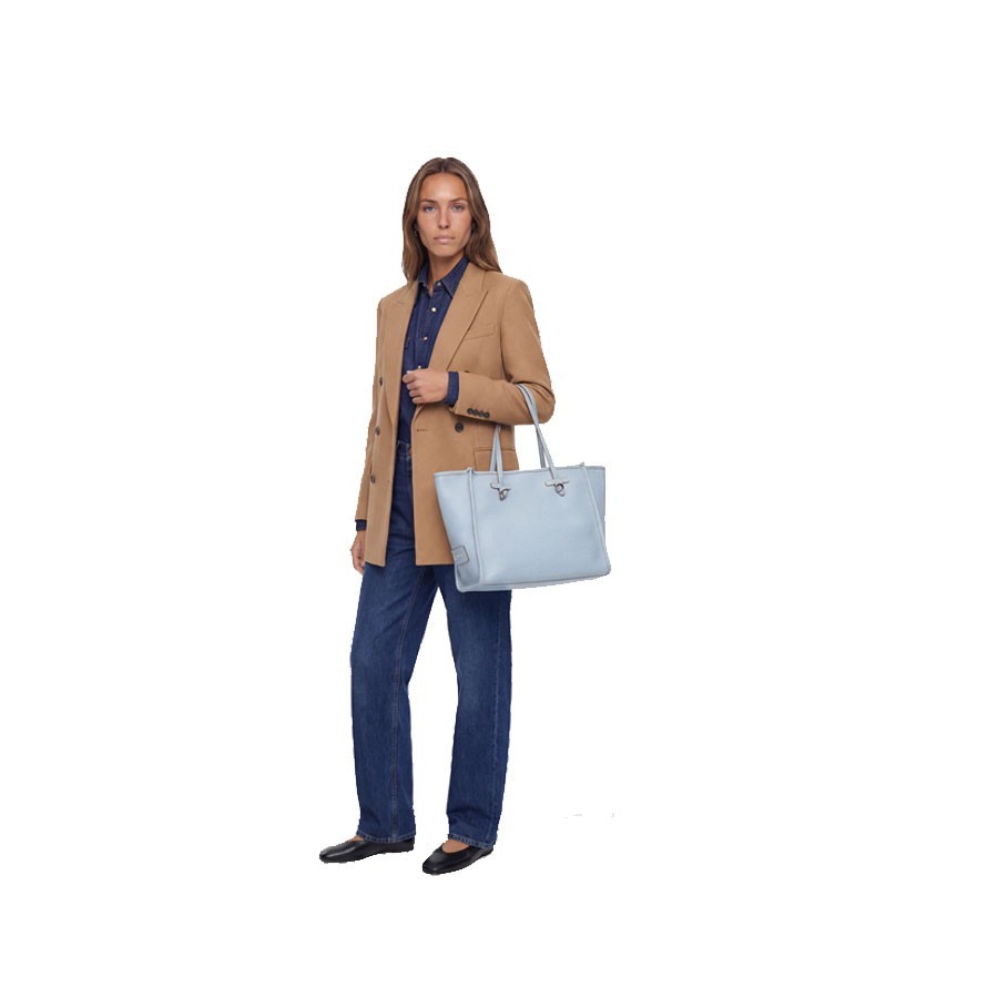 Gianni chiarini MARCELLA medium shoulder bag in blush-panna-clay fabric