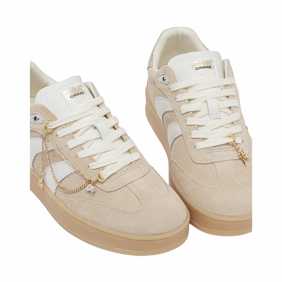 Crime London Wembley Royal Beige women's sneakers