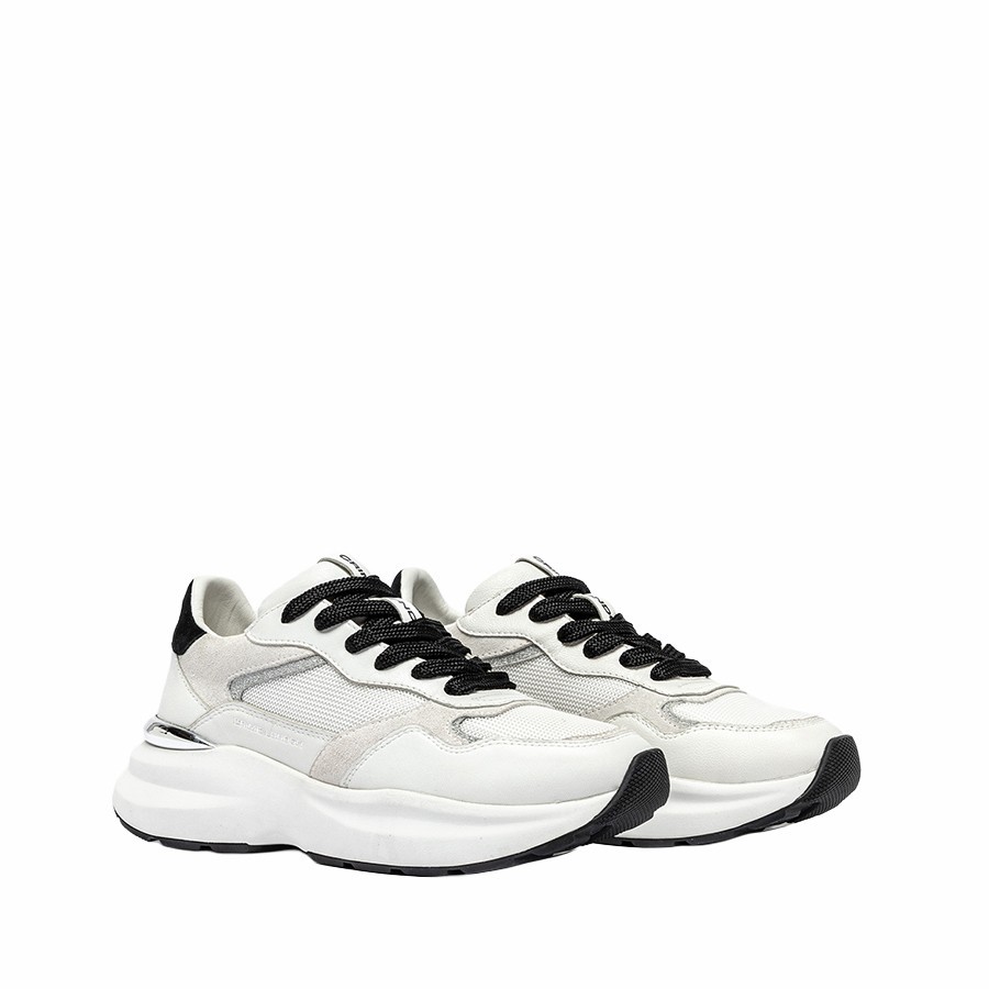 Crime London women's sneakers Faith white black